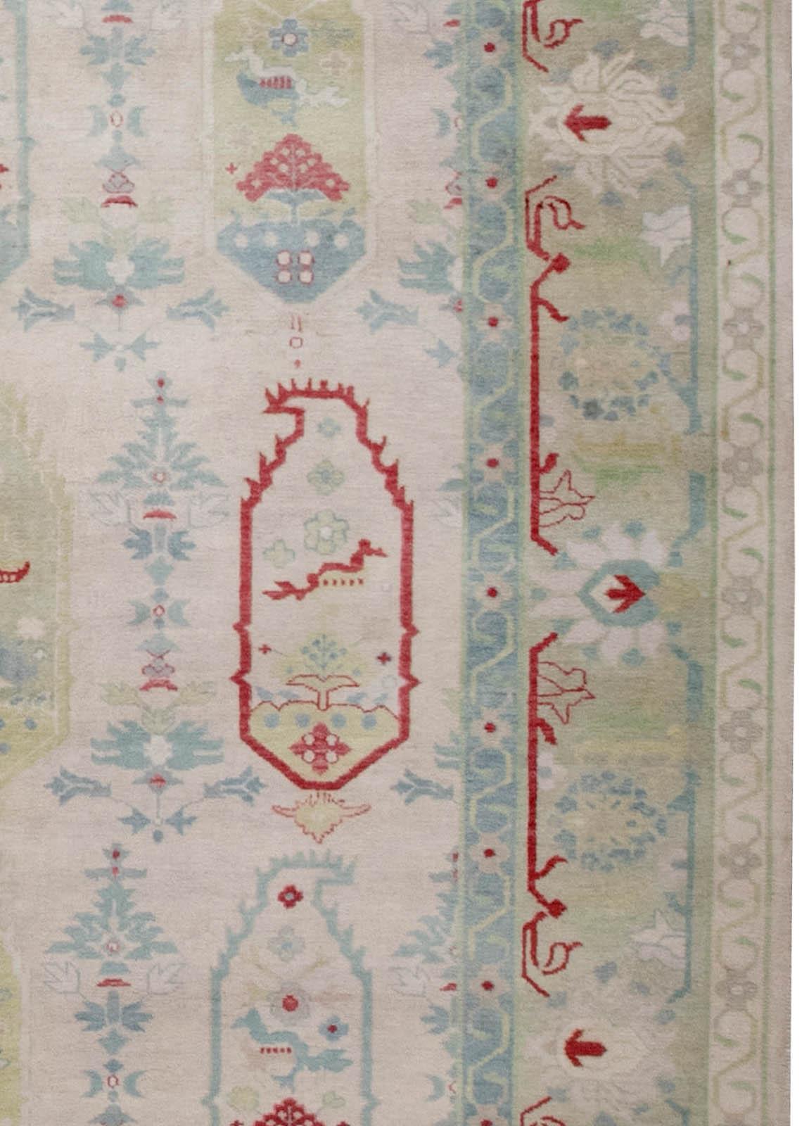 Traditional Oushak Design Rug by Doris Leslie Blau In New Condition For Sale In New York, NY