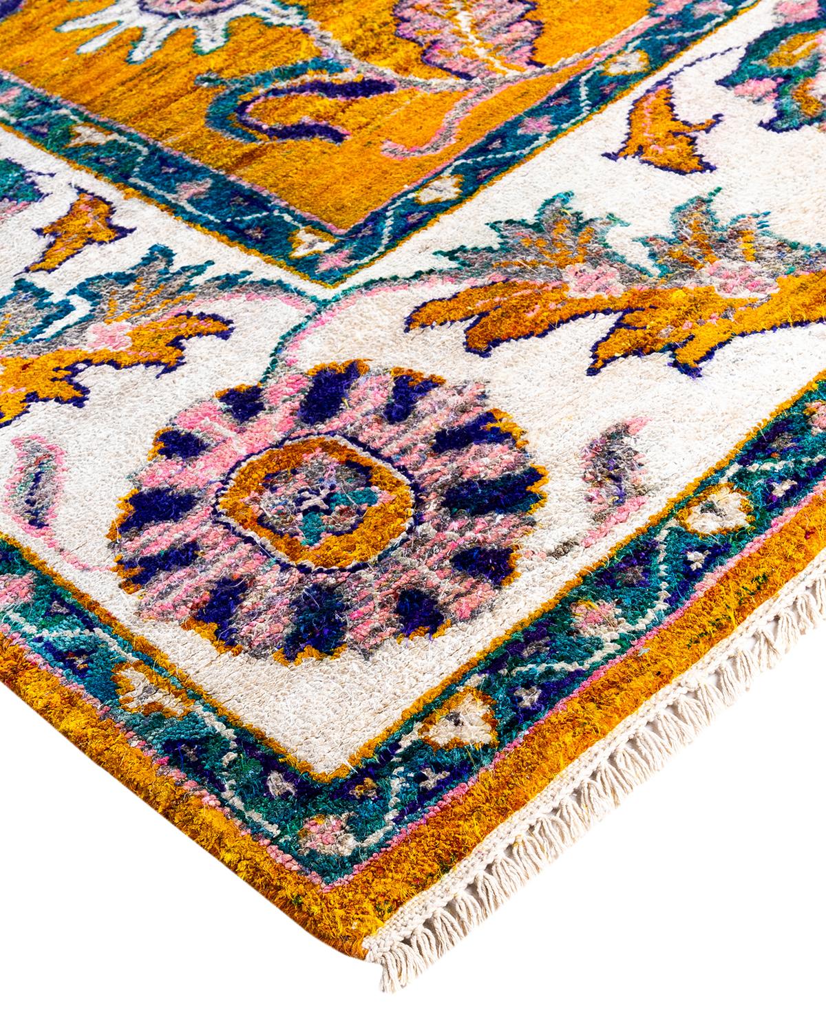 Originating centuries ago in what is now Turkey, Oushak rugs have long been sought after for their intricate patterns, lush yet subtle colors, and soft luster. These rugs continue that tradition. Hand-knotted of wool by skilled artisans, they will