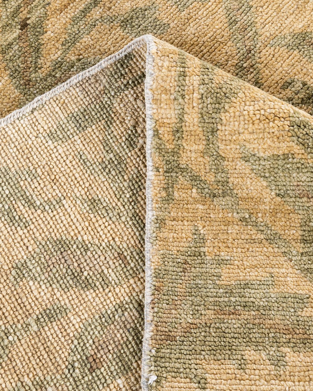 XXI secolo e contemporaneo Traditional Oushak Hand Knots Rugs floreale in lana beige 8' 2