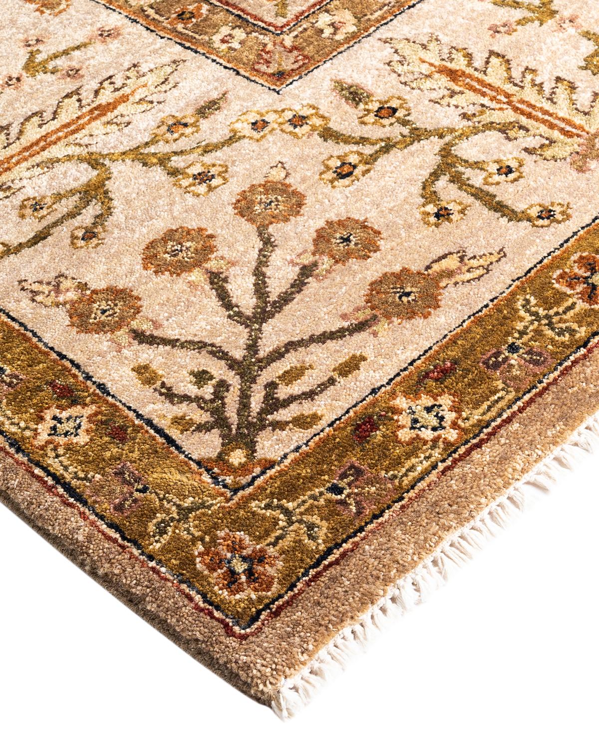 Originating centuries ago in what is now Turkey, Oushak rugs have long been sought after for their intricate patterns, lush yet subtle colors, and soft luster. These rugs continue that tradition. Hand-knotted of wool by skilled artisans, they will
