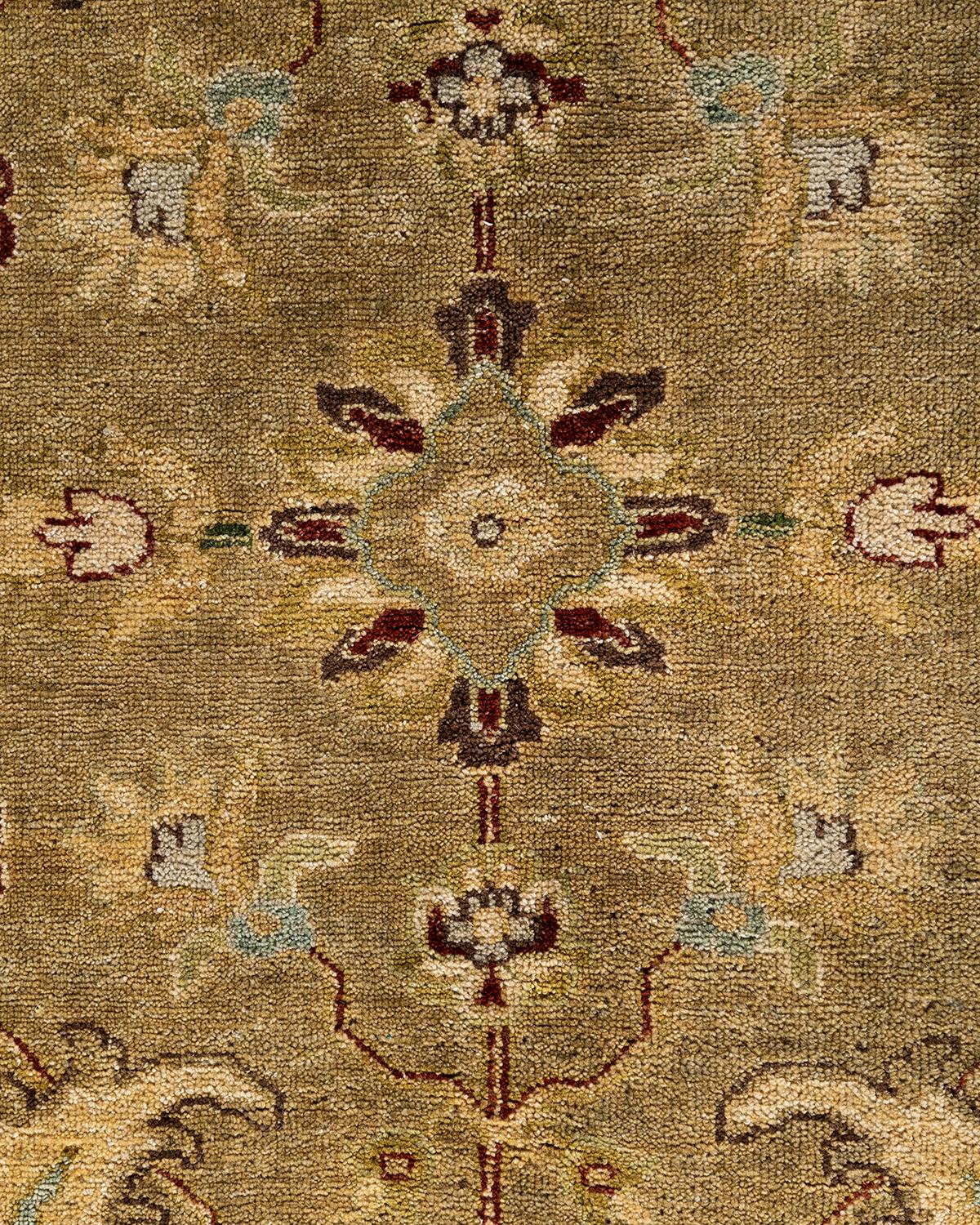 Indiano Traditional Oushak Hand Knots Rugs Floral Wool Brown Area Rug 9' 2