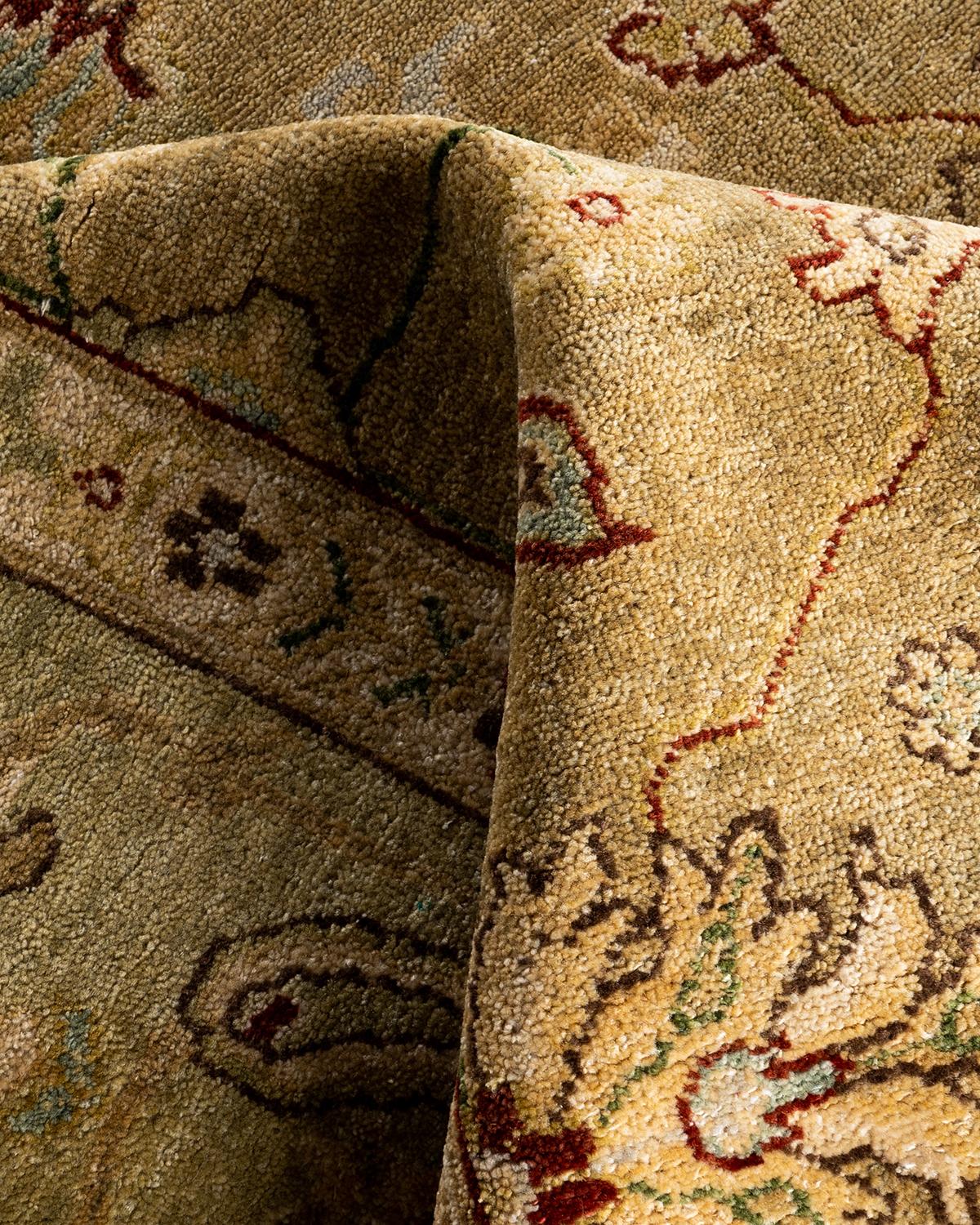 Lana Traditional Oushak Hand Knots Rugs Floral Wool Brown Area Rug 9' 2