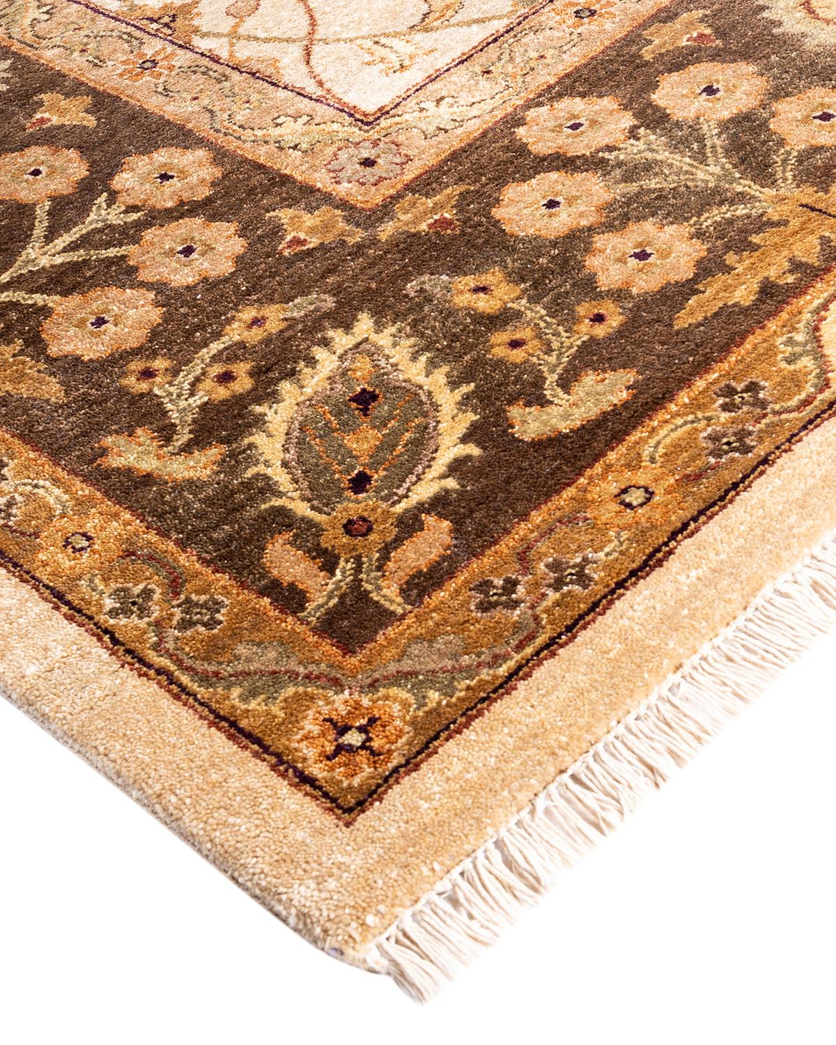 Originating centuries ago in what is now Turkey, Oushak rugs have long been sought after for their intricate patterns, lush yet subtle colors, and soft luster. These rugs continue that tradition. Hand-knotted of wool by skilled artisans, they will