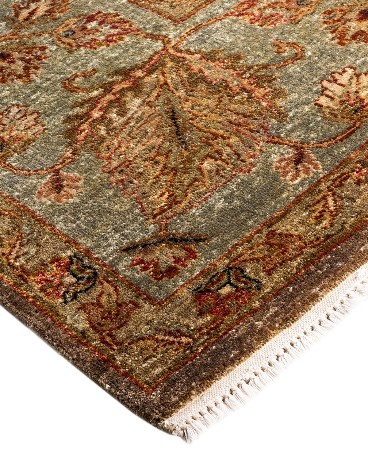 Originating centuries ago in what is now Turkey, Oushak rugs have long been sought after for their intricate patterns, lush yet subtle colors, and soft luster. These rugs continue that tradition. Hand-knotted of wool by skilled artisans, they will