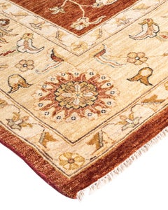 Traditional Oushak Hand Knotted Floral Wool Rust Area Rug 8' 3" x 10' 7"