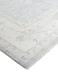 Traditional Oushak Hand Knotted Wool Beige Area Rug 7' 11" x 9' 9"
