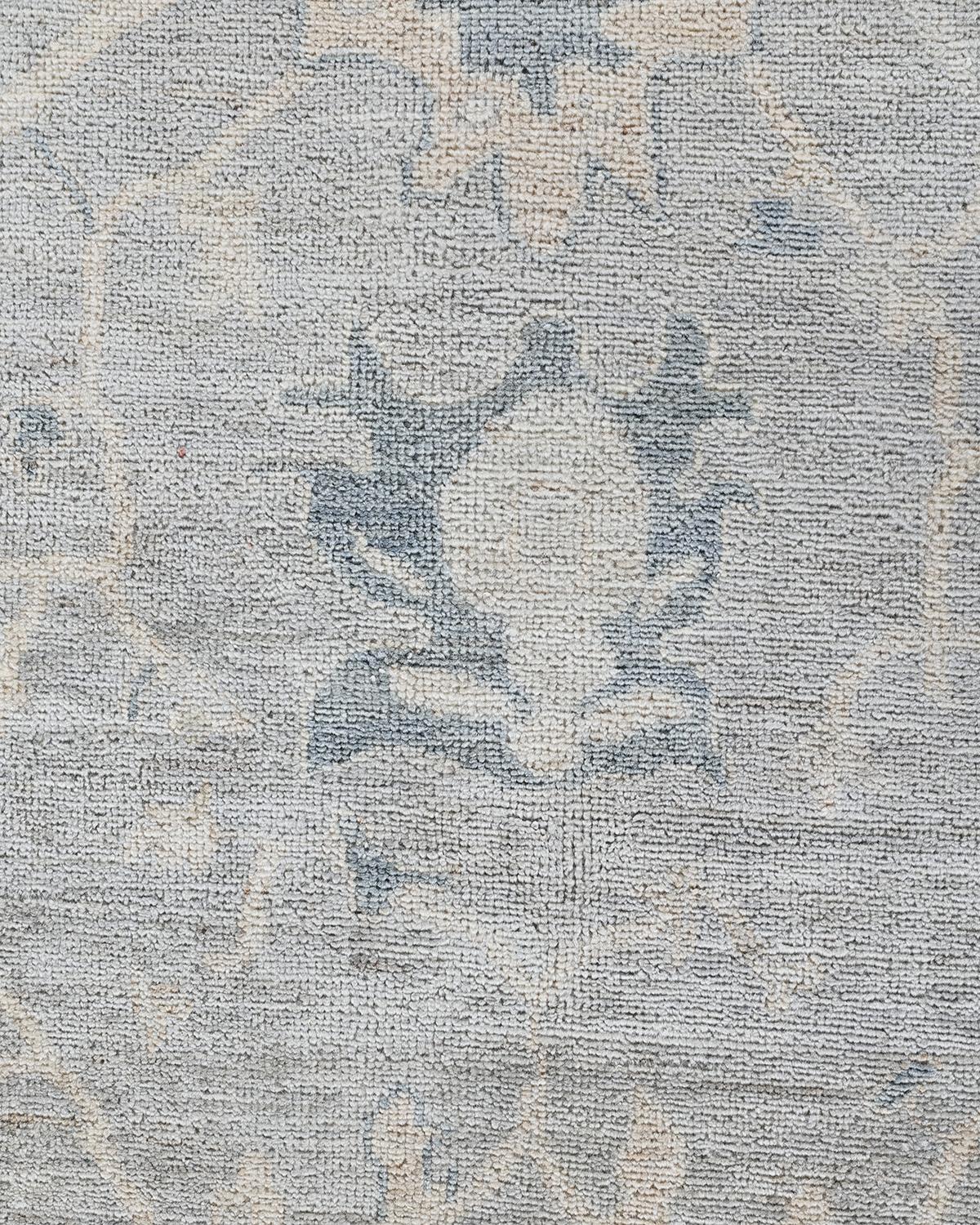Alfombra tradicional de lana anudada a mano Oushak Beige 7' 11