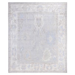 Traditional Oushak Hand Knotted Wool Beige Area Rug 8' 0" x 9' 9"