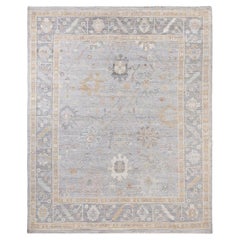Traditional Oushak Hand Knotted Wool Purple Area Rug 8' 3" x 9' 10"