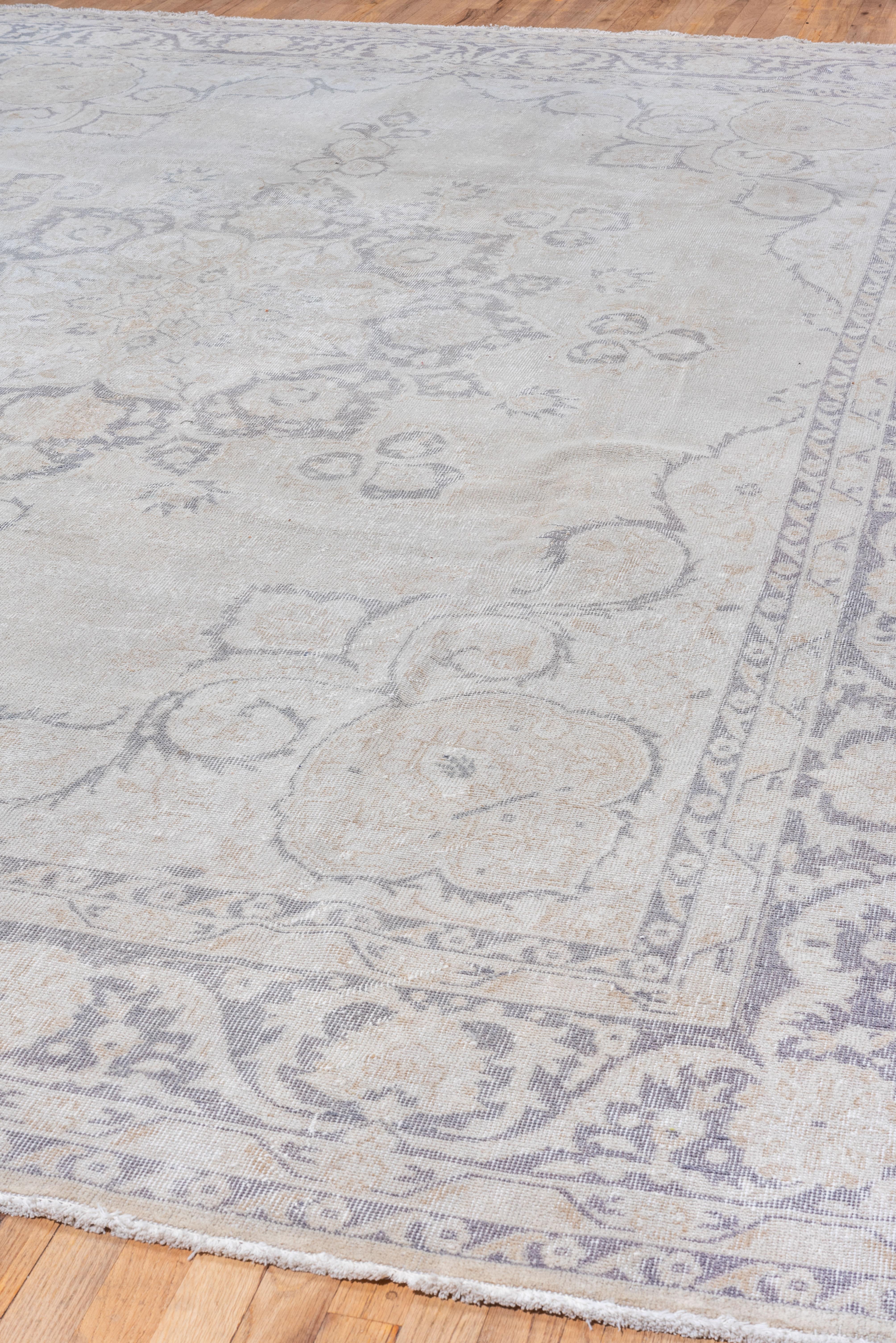 Traditioneller Oushak in Grau und Blau im Angebot 2