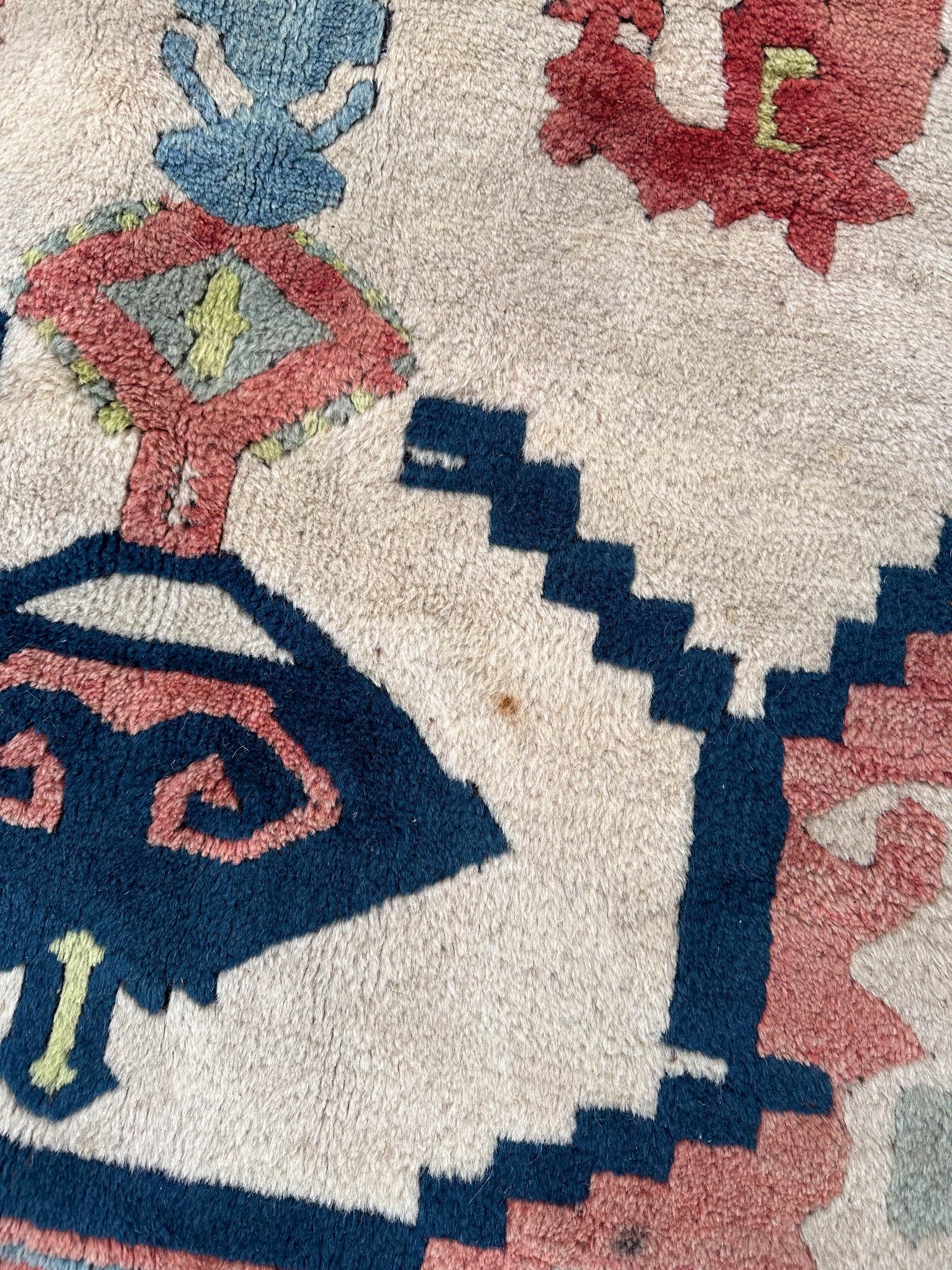 Traditional Oushak rug, hand knotted wool rug For Sale 14