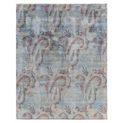 Alfombra Paisley Tradicional de Lana Anudada a Mano Gris 8' 0" x 10' 2