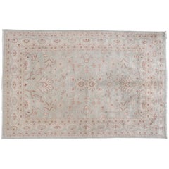 Traditional Pakistani Area Rug in Light Sage Green