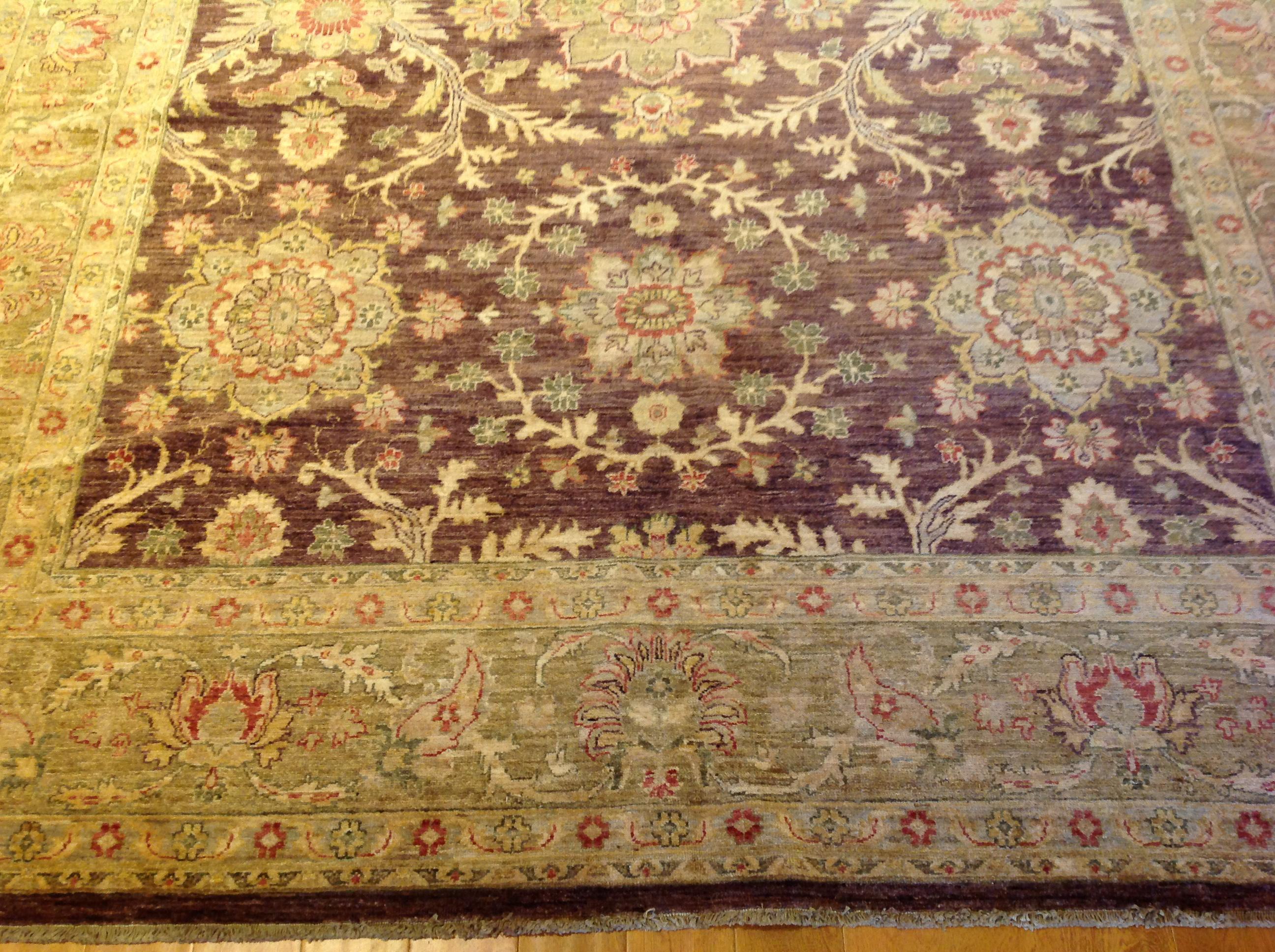 Traditional Pakistani Design with Floral Medallions and Vines In New Condition For Sale In Los Angeles, CA