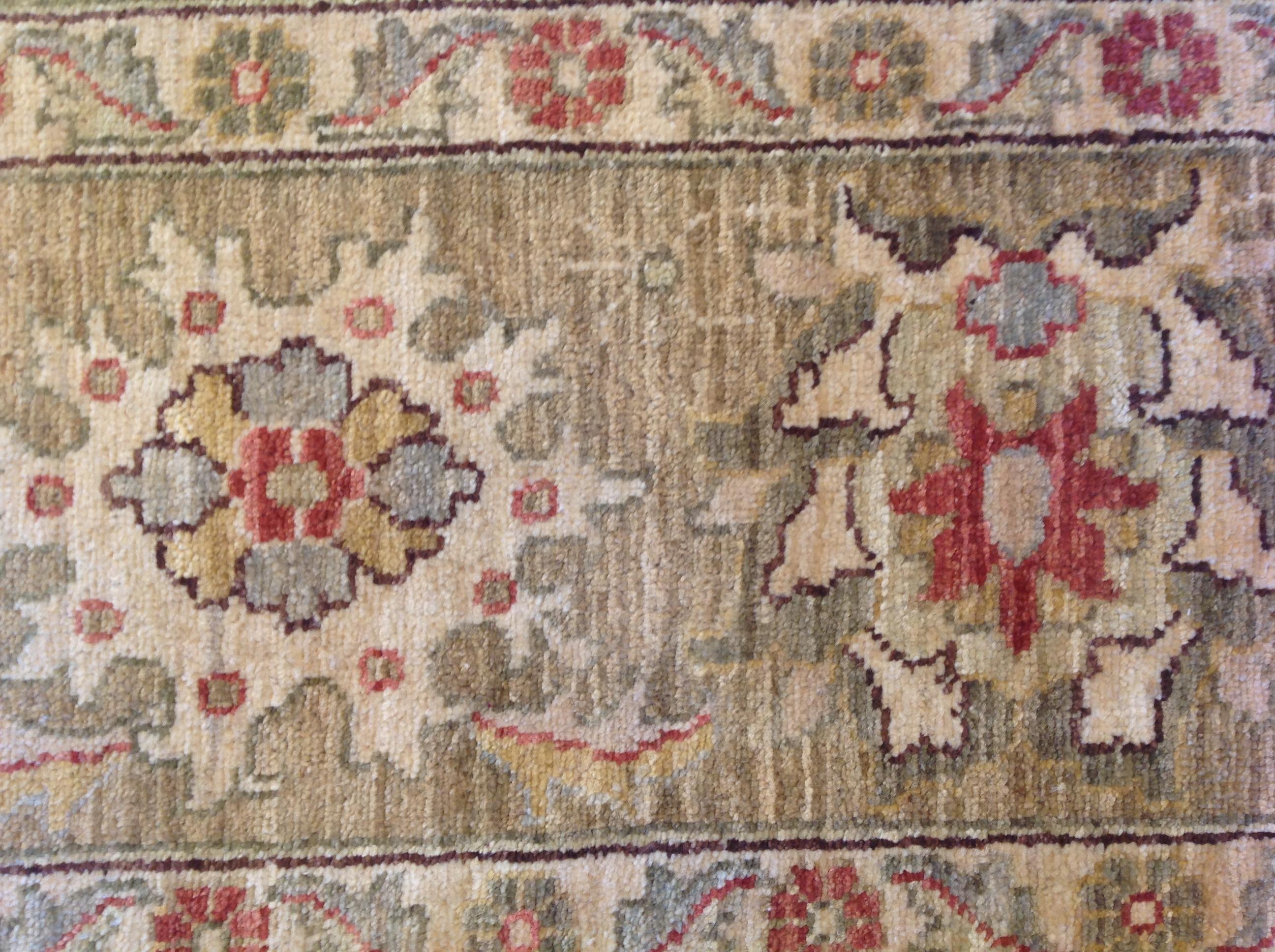 Traditional Pakistani Rug in Brown and Beige For Sale 2