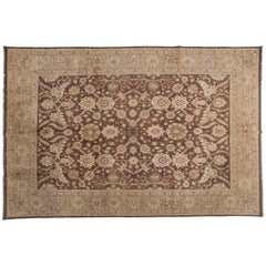 Tapis traditionnel pakistanais brun et beige