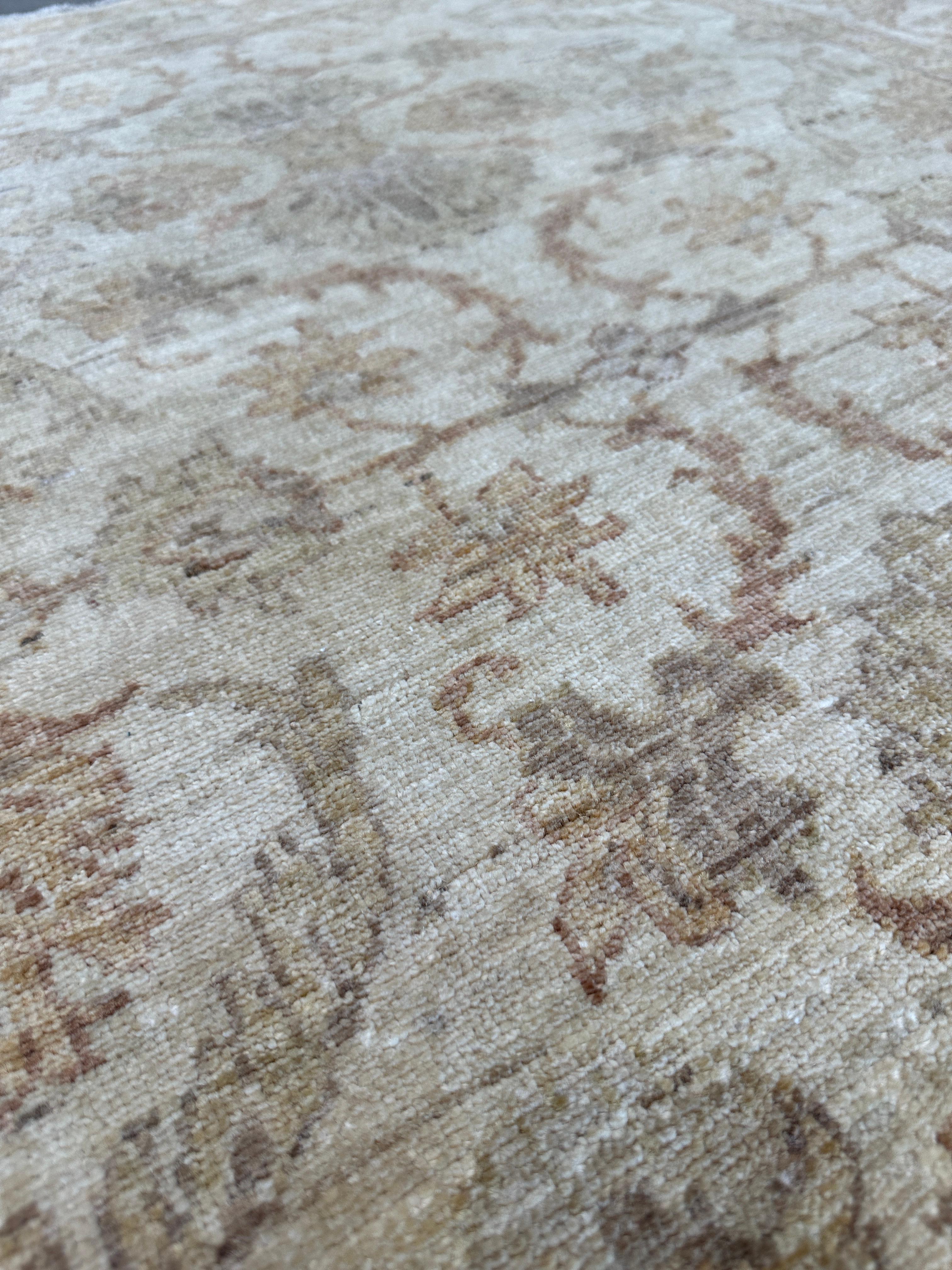 XXIe siècle et contemporain Tapis traditionnel pakistanais en laine - 4x6 Browns et Beiges doux en vente