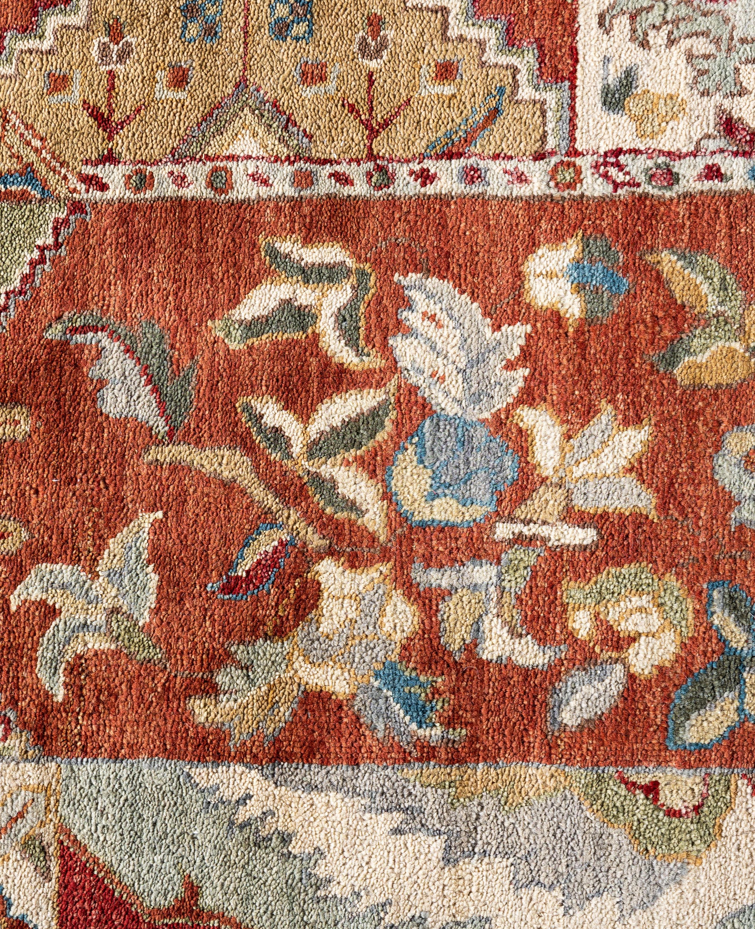 Indiano Traditional Patchwork Wool Hand Knotted Multi Area Rugs 9' 0