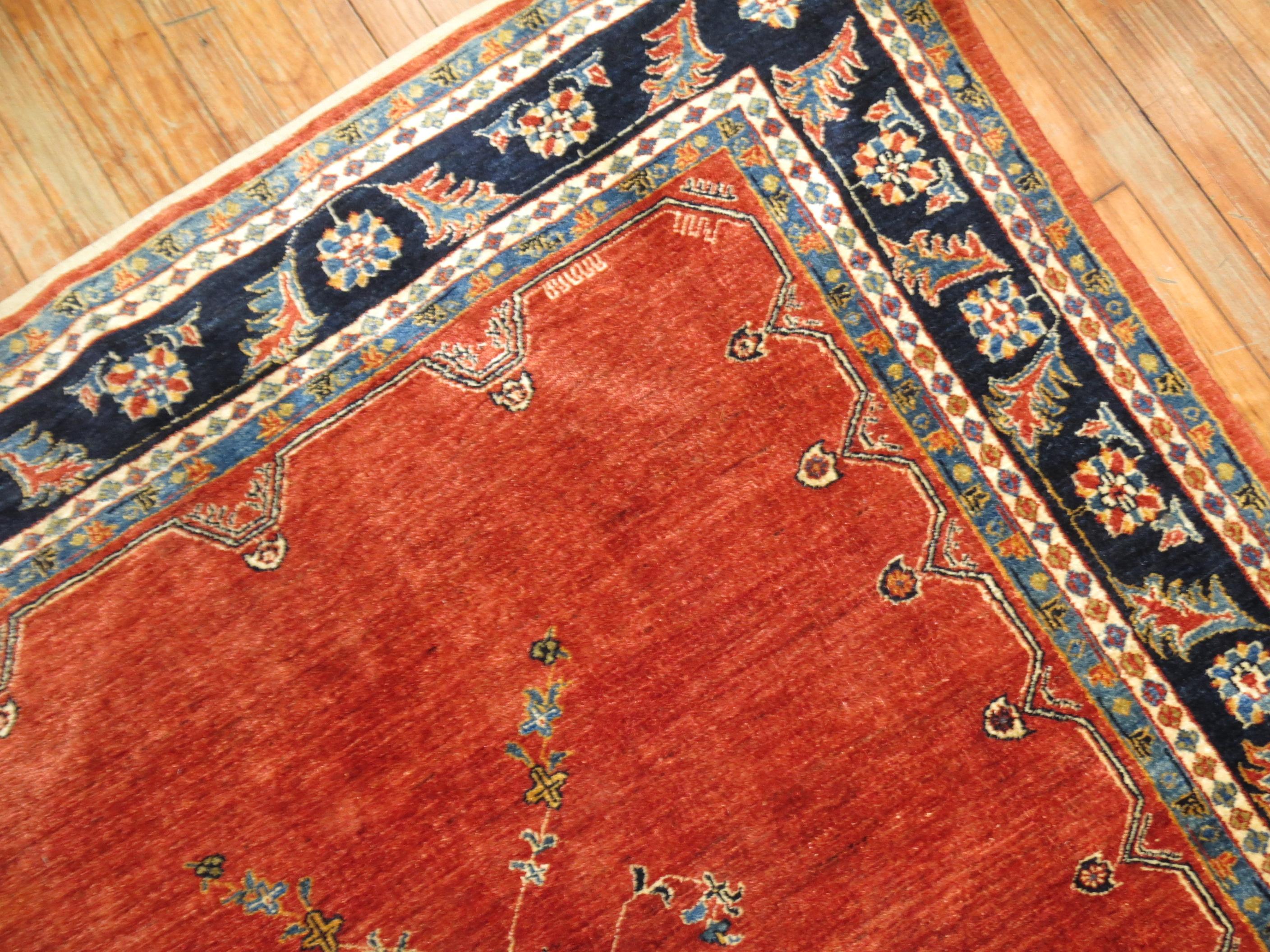 Hand-Knotted Traditional Persian Bidjar Rug For Sale