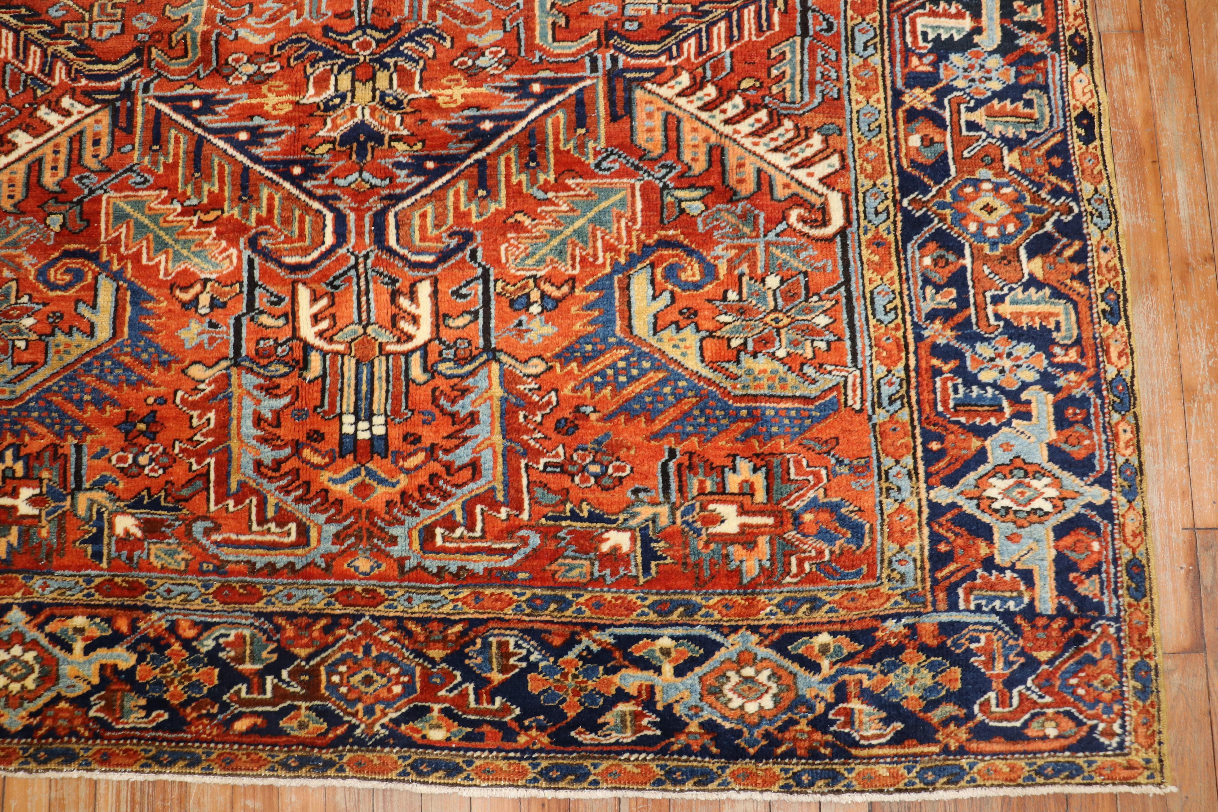 Tribal Traditional Persian Heriz Intermediate Rug