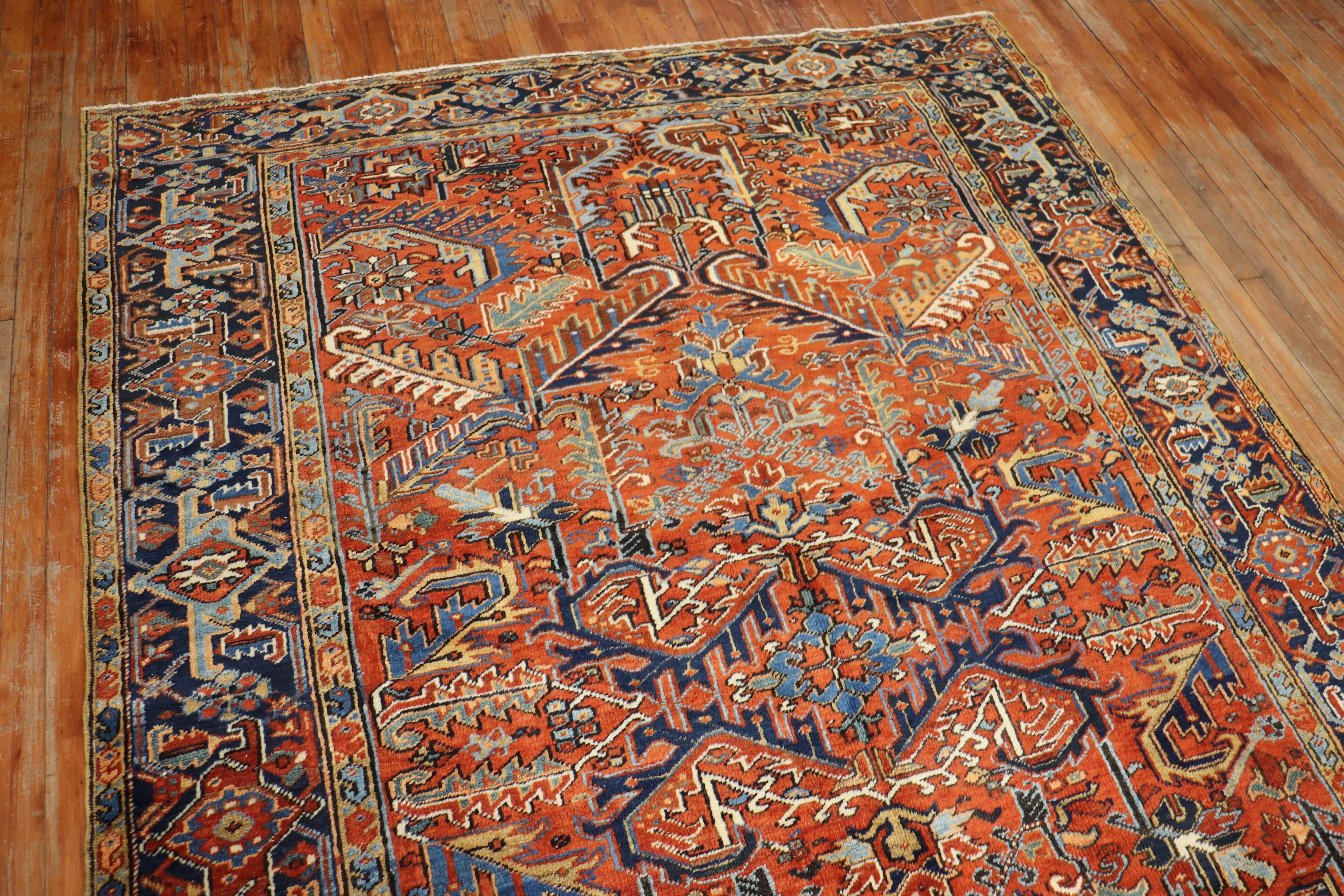 20th Century Traditional Persian Heriz Intermediate Rug