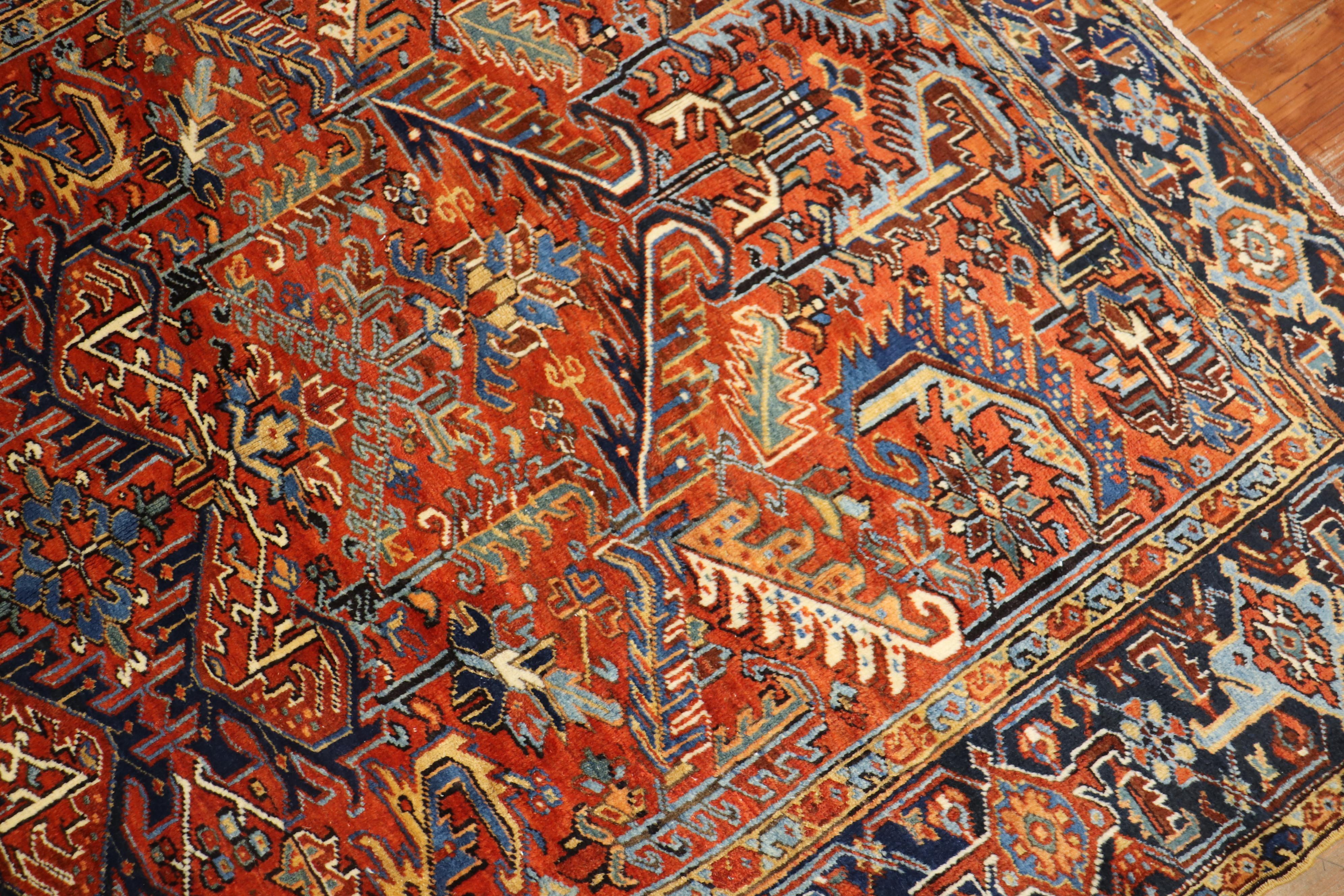 Wool Traditional Persian Heriz Intermediate Rug