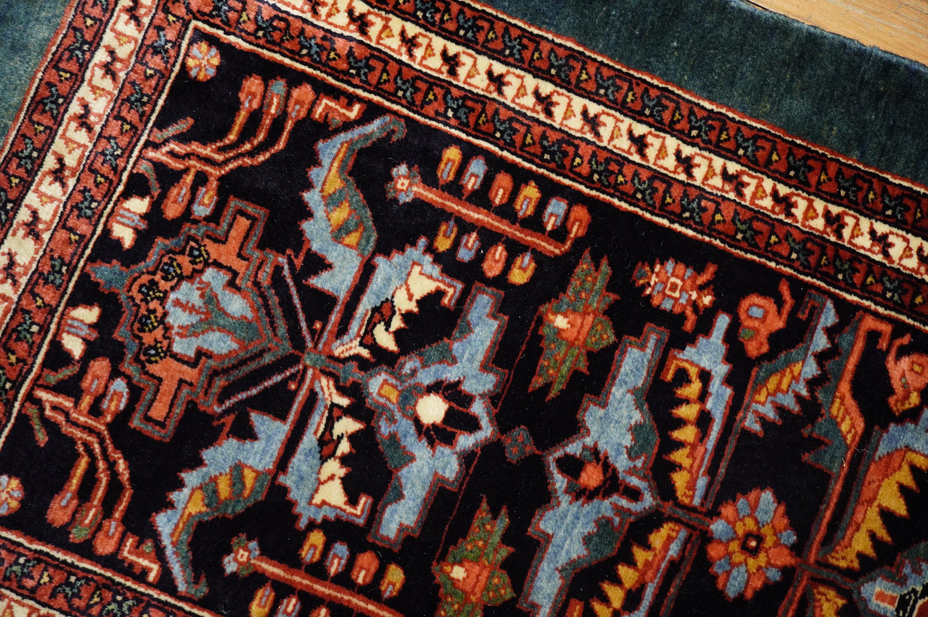 Bakshaish Tapis de couloir traditionnel persan Kashkuli en vente