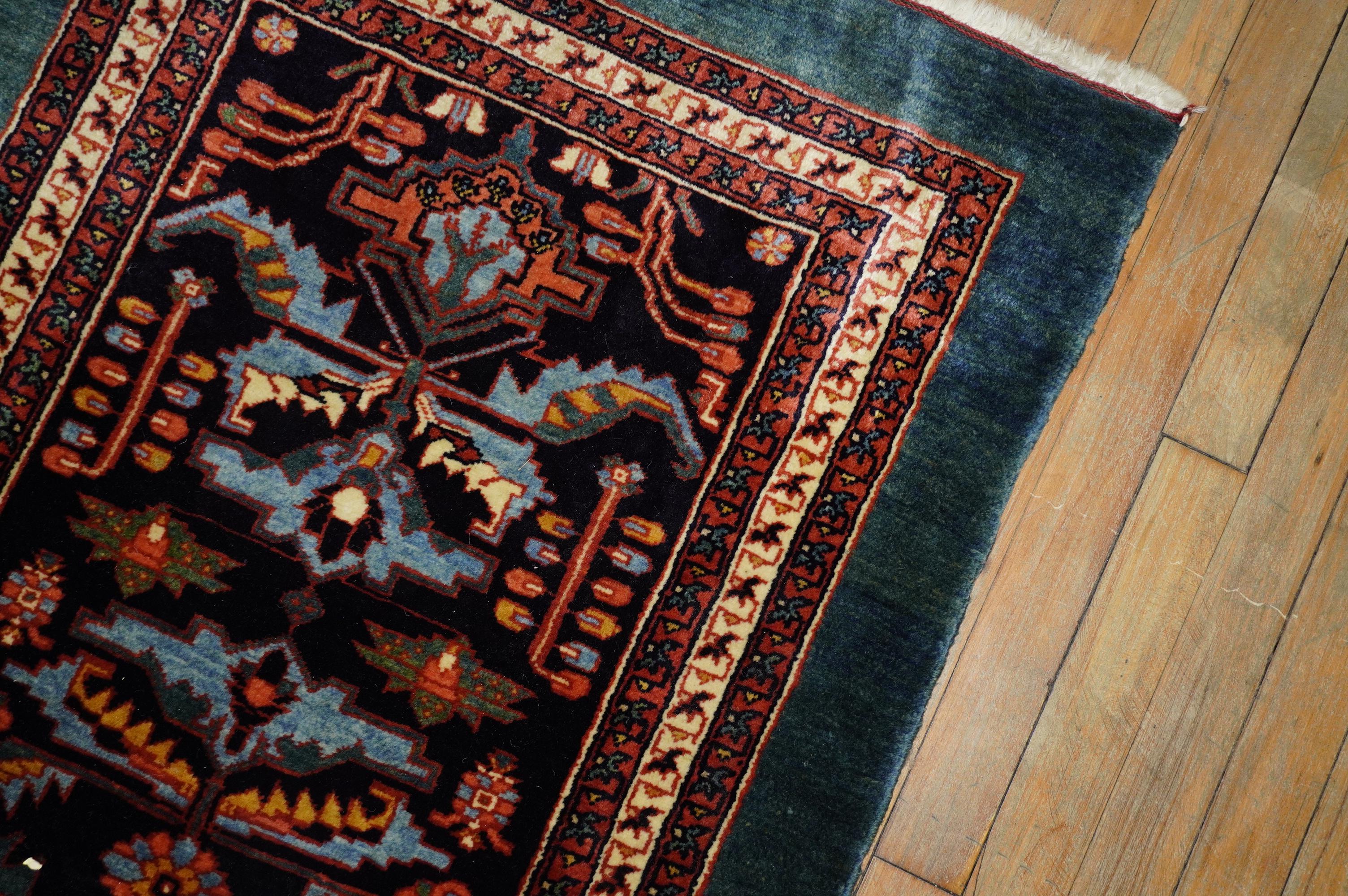 Tissé à la main Tapis de couloir traditionnel persan Kashkuli en vente