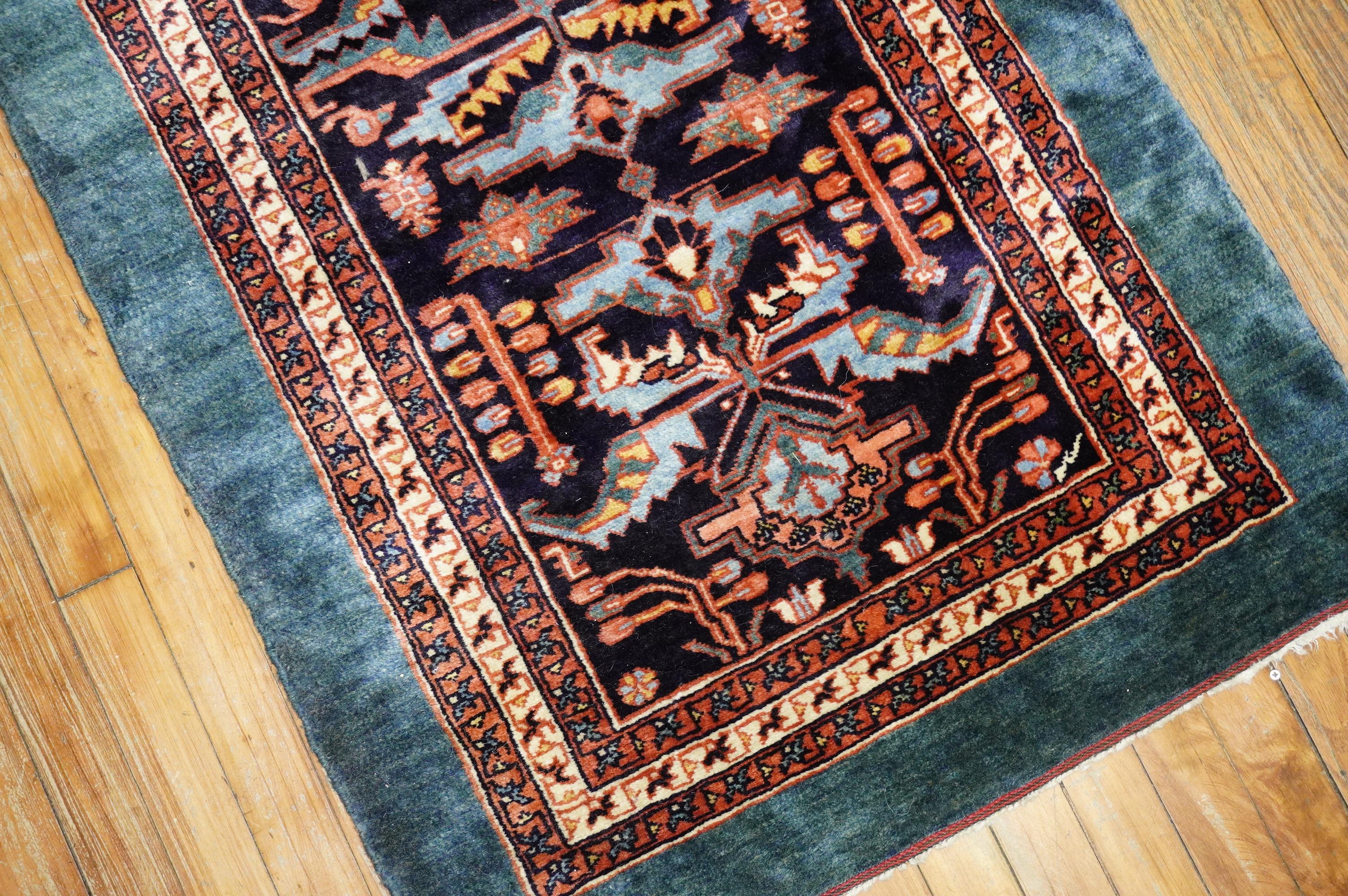 Laine Tapis de couloir traditionnel persan Kashkuli en vente