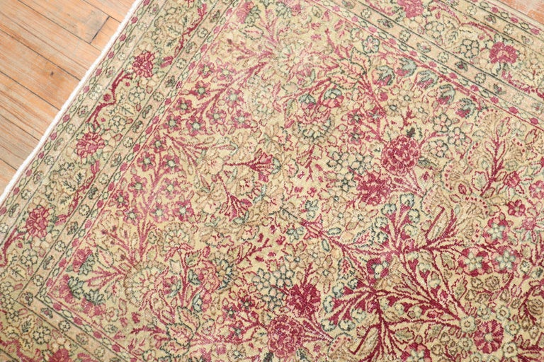 Traditional Persian Kerman Scatter Rug For Sale at 1stDibs