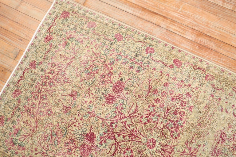 Traditional Persian Kerman Scatter Rug For Sale at 1stDibs