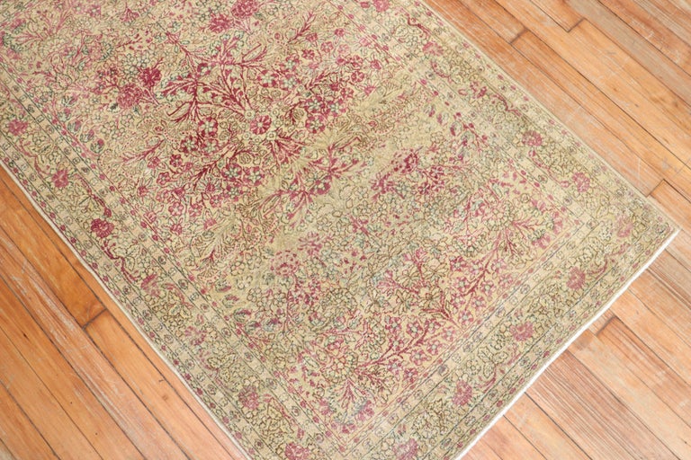 Traditional Persian Kerman Scatter Rug For Sale at 1stDibs