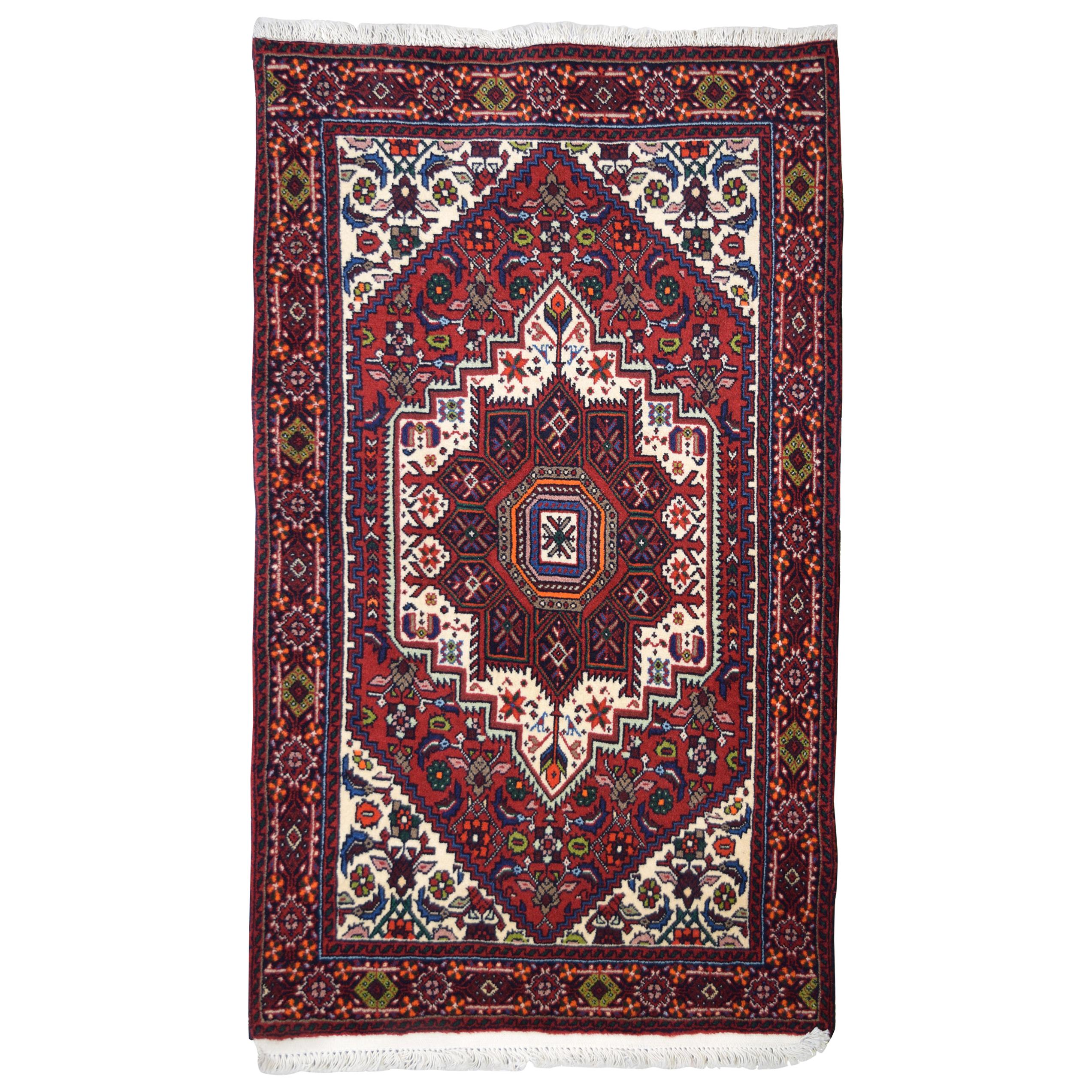 Traditional 1950s Persian Gholtogh Rug, 3' x 4'