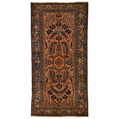 Alfombra Persa Lilihan Antigua de Lana de 1910, Rosa y Azul, 3' x 6'