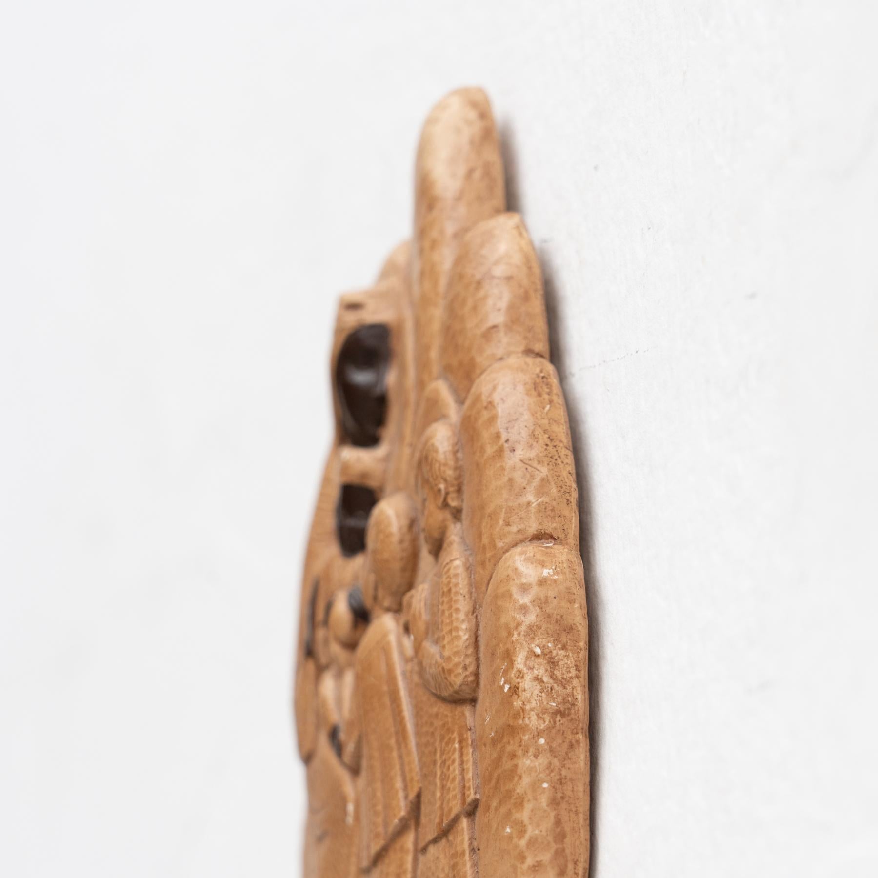 Traditional Plaster Artwork of Montserrat from Spain, circa 1970 For Sale 3