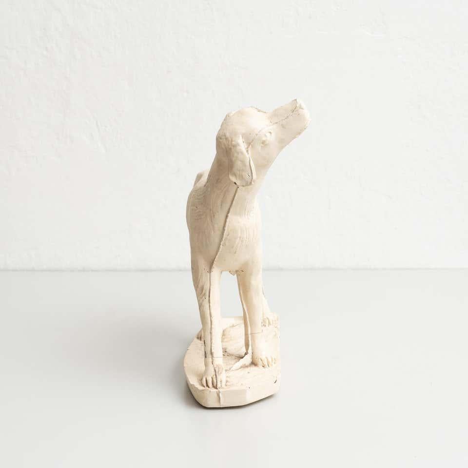 Traditional Plaster Figure of a Dog, circa 1950 For Sale 7