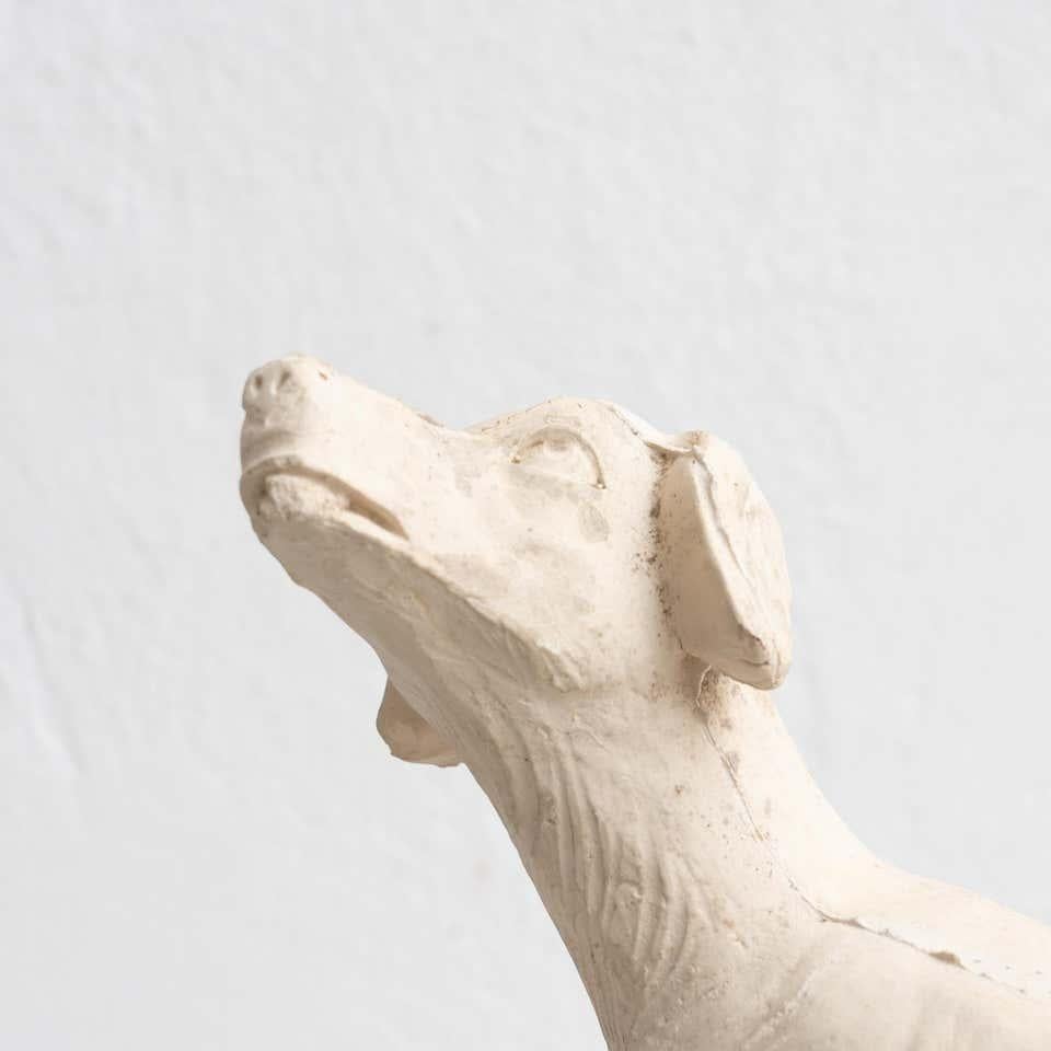Traditional Plaster Figure of a Dog, circa 1950 For Sale 8