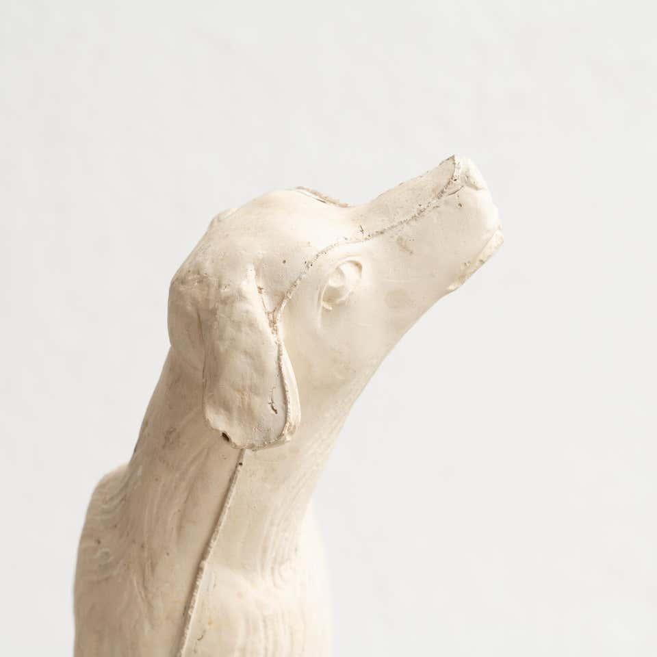 Traditional Plaster Figure of a Dog, circa 1950 For Sale 9