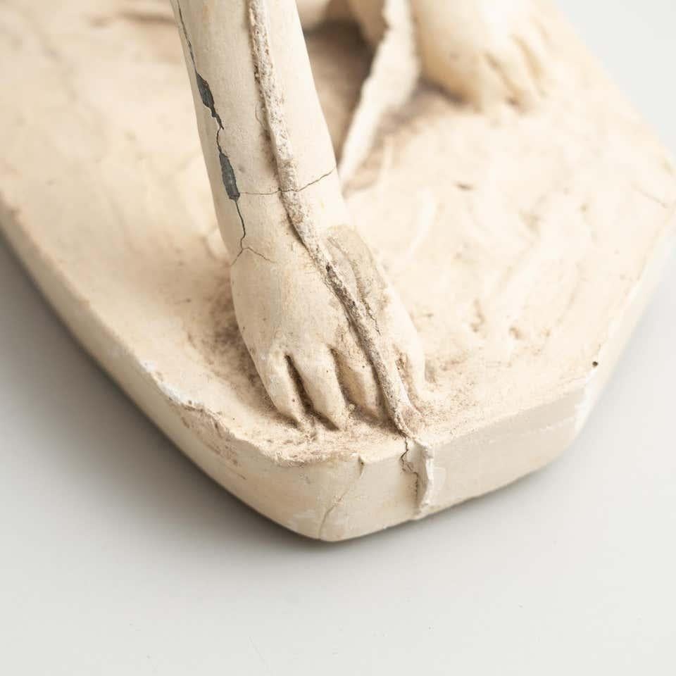 Traditional Plaster Figure of a Dog, circa 1950 For Sale 10