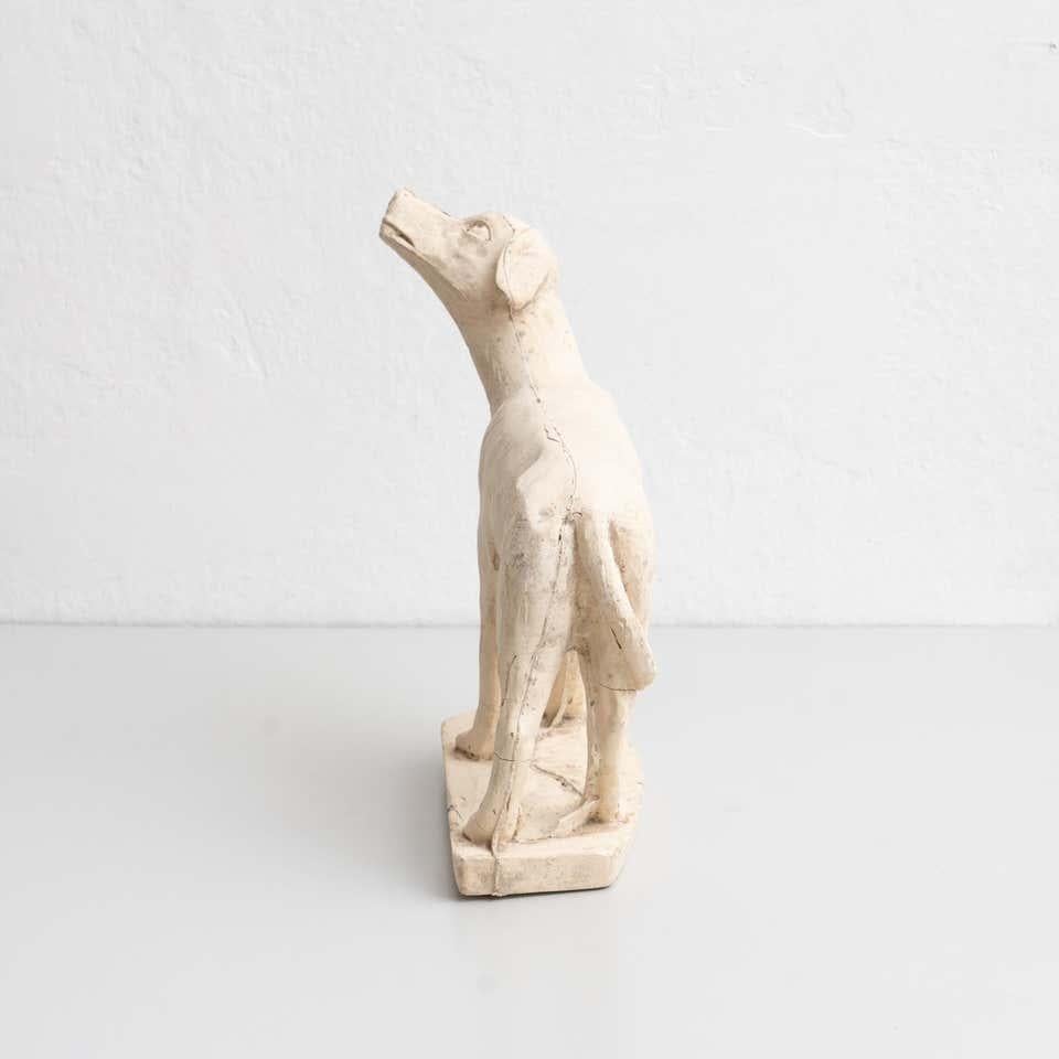 Traditional Plaster Figure of a Dog, circa 1950 In Good Condition For Sale In Barcelona, Barcelona
