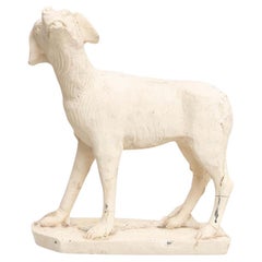 Traditional Plaster Figure of a Dog, circa 1950