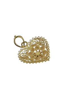 Traditional Portuguese 19 karat Yellow Gold Heart Pendant