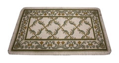 Traditional Portuguese Needlepoint Rug Small Handwoven Wool Carpet Rug