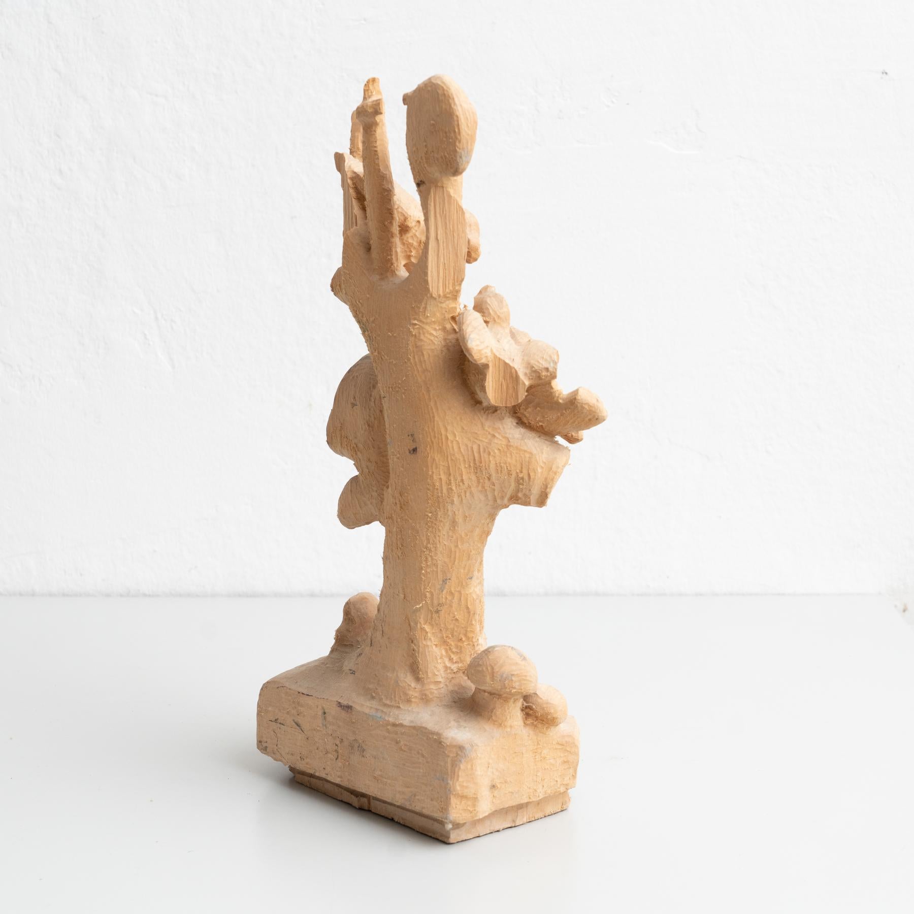 Traditional Preliminary Sketch Wooden Sculpture of a Tree For Sale 2