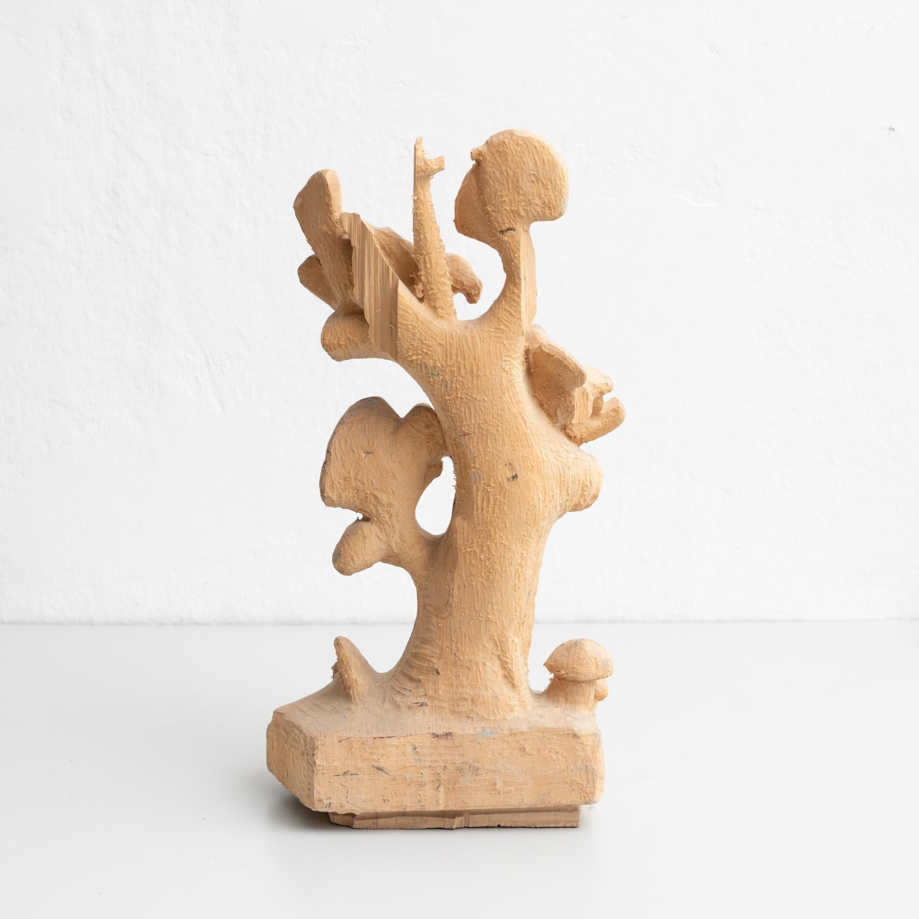 Traditional Preliminary Sketch Wooden Sculpture of a Tree For Sale 5