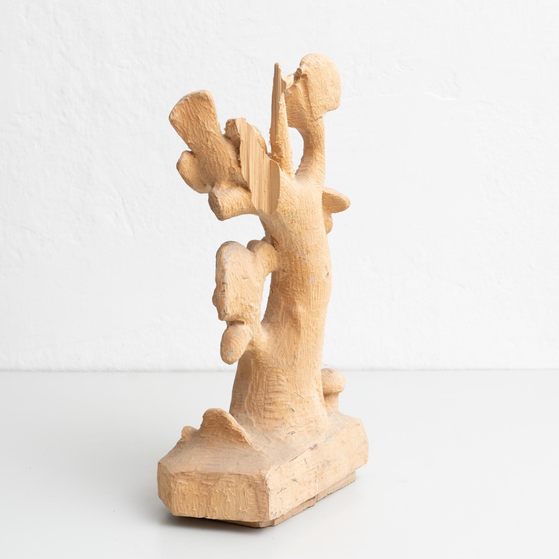 Traditional Preliminary Sketch Wooden Sculpture of a Tree For Sale 4