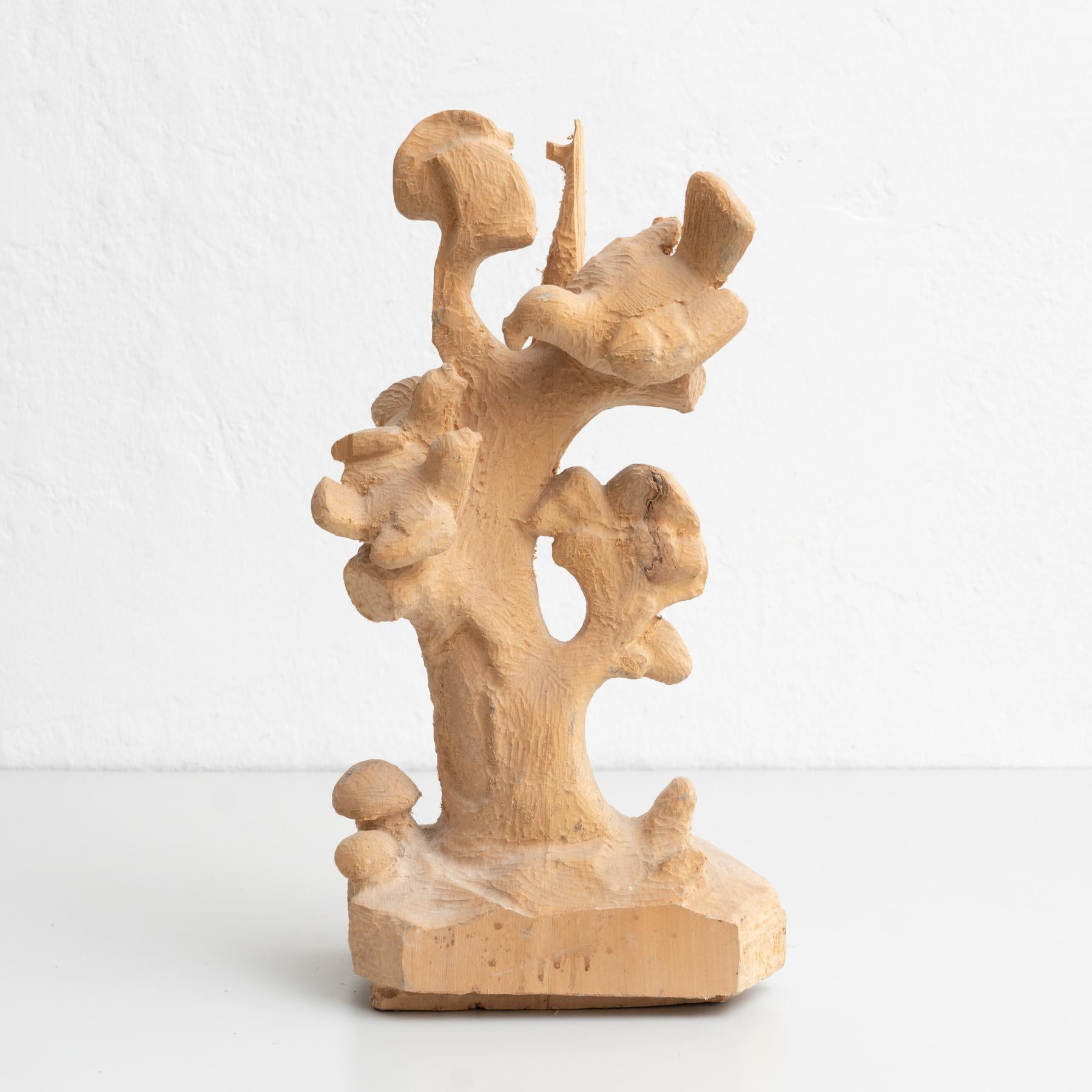 Mid-Century Modern Traditional Preliminary Sketch Wooden Sculpture of a Tree For Sale