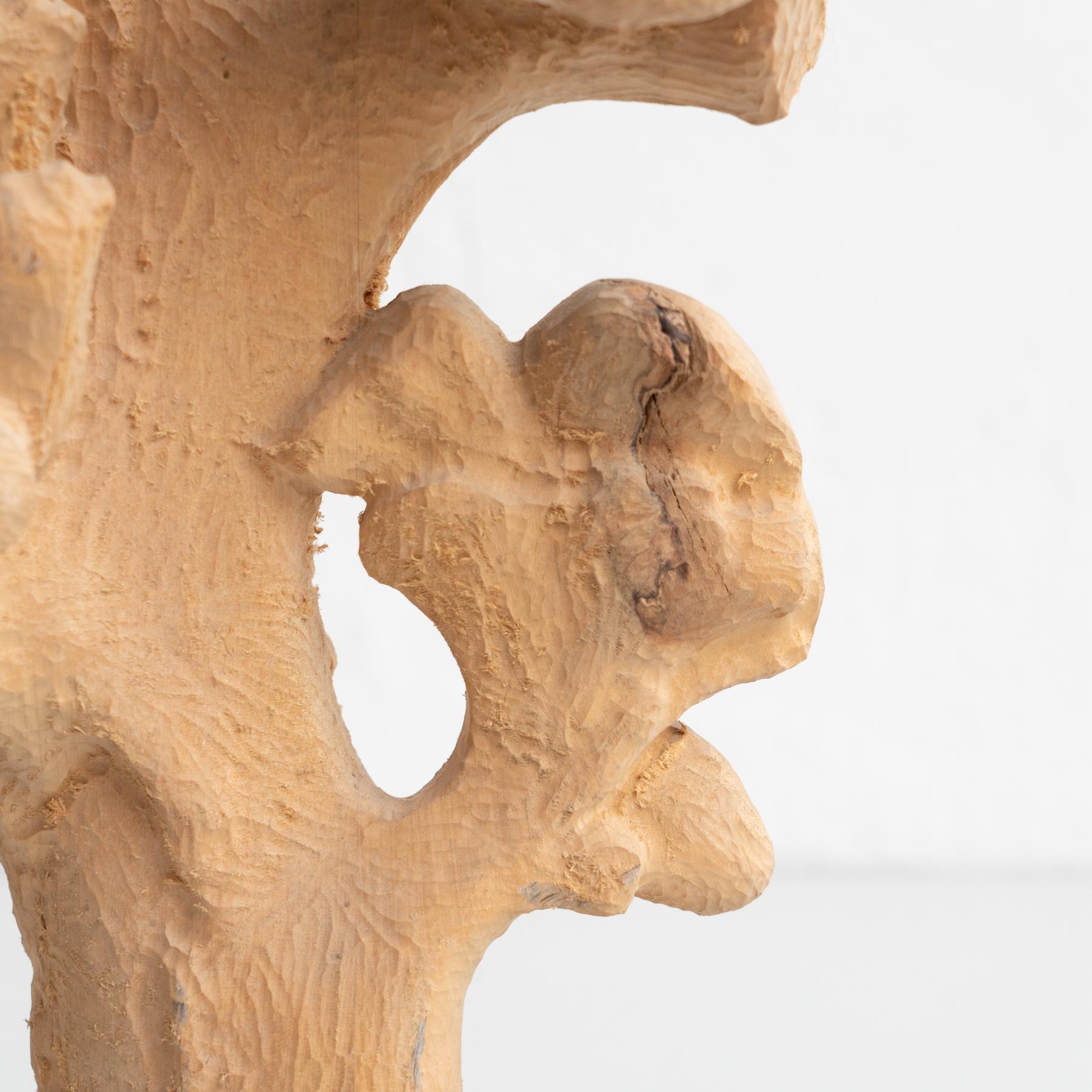 Traditional Preliminary Sketch Wooden Sculpture of a Tree In Good Condition For Sale In Barcelona, ES