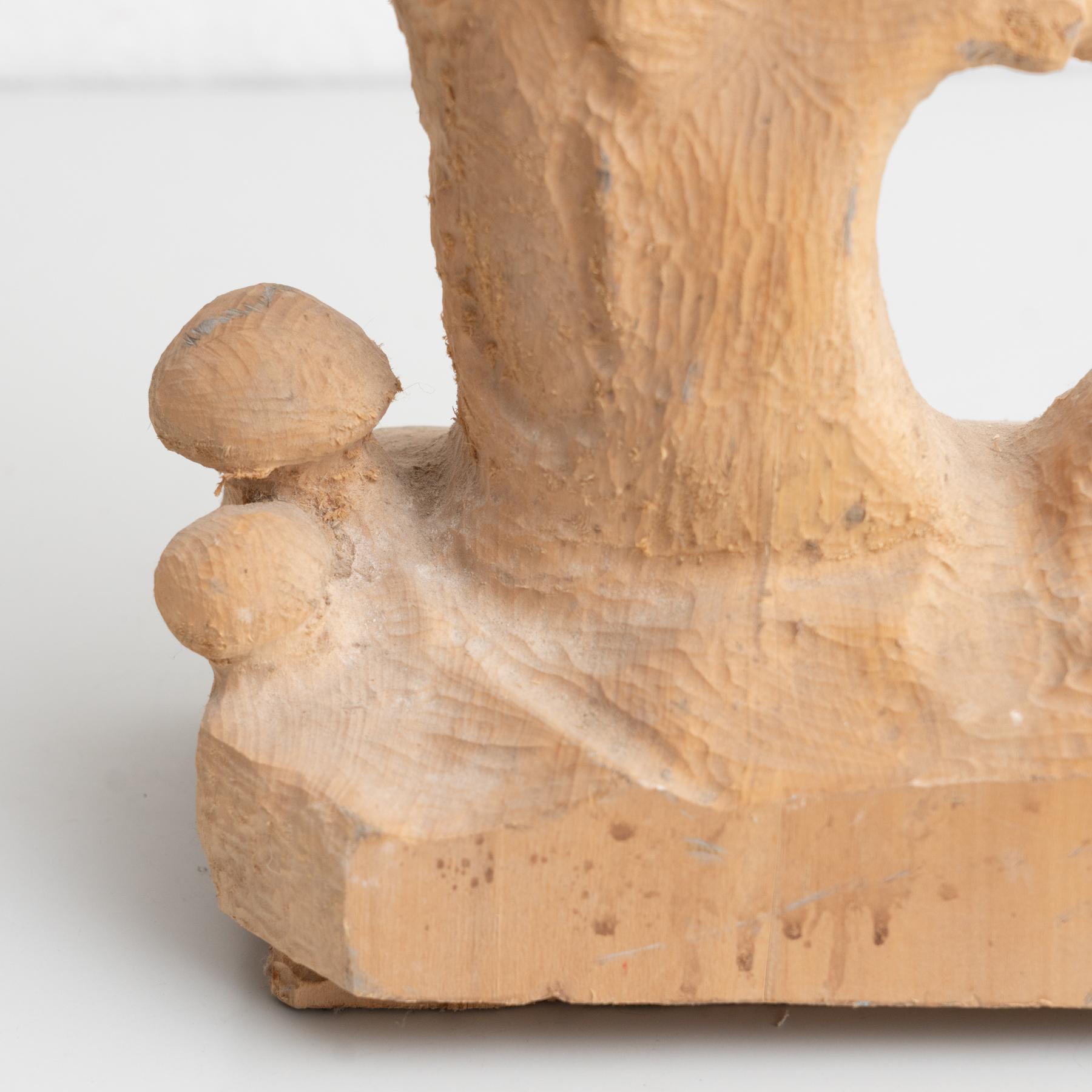Traditional Preliminary Sketch Wooden Sculpture of a Tree For Sale 1