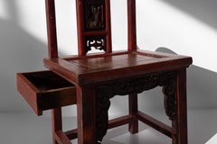 Traditional Qing style chair with hidden drawer
